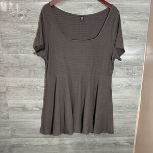 New SHEIN CURVE Size 2xl Wavy Dress W/ Shorts Brown Tennis Golf Summer